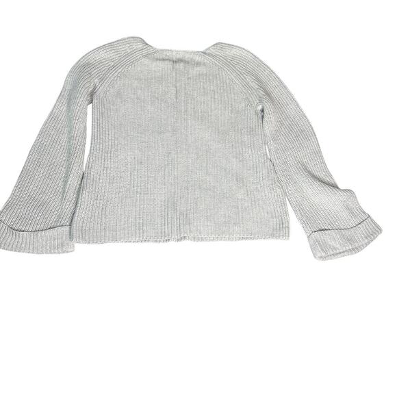 Loft Women's sz Small Gray Long Sleeve Sweater Ribbed Knit Pullover Sweater - Picture 2 of 8